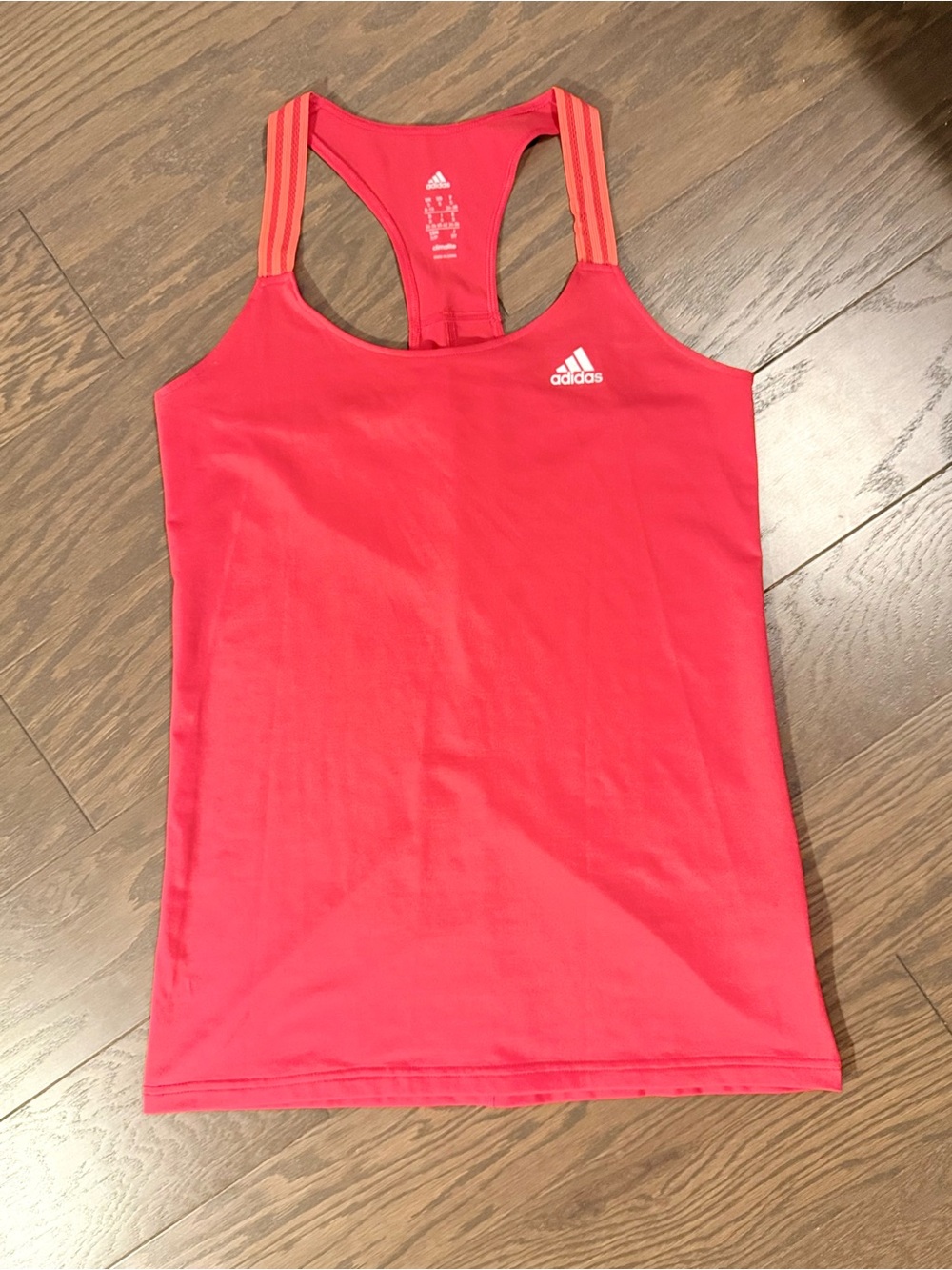 Adidas Climalite Racerback Athletic Tank Top Small Pink Coral Running Workout